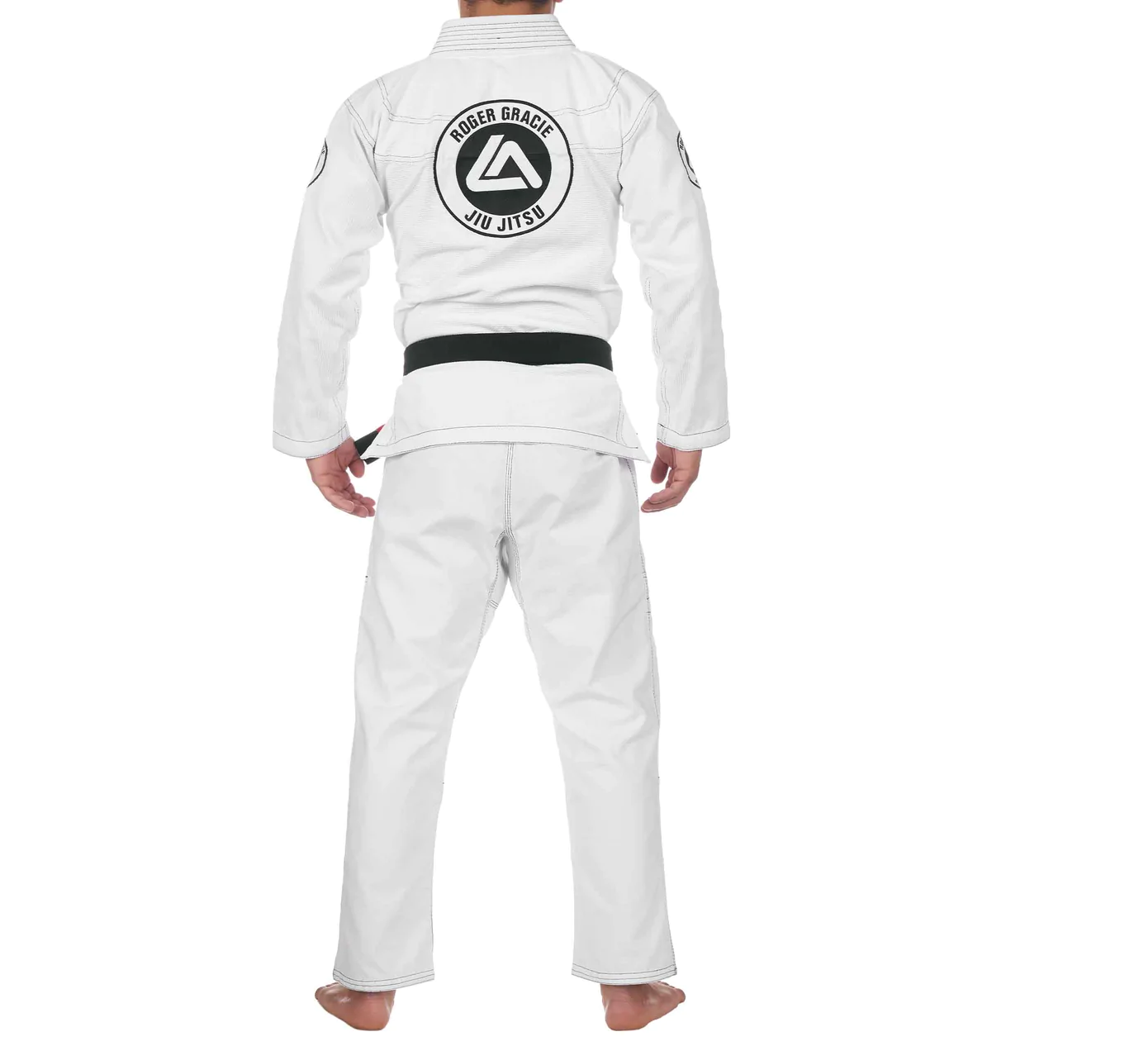 Rear view of a Roger Gracie competition cut Gi