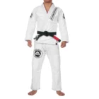 Front view of a Roger Gracie competition cut Gi