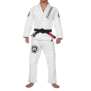Front view of a Roger Gracie competition cut Gi