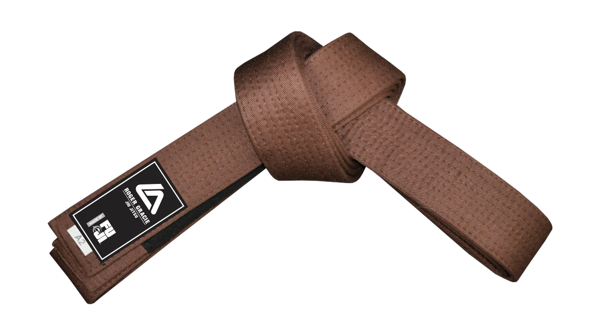 image of a Roger Gracie brown belt