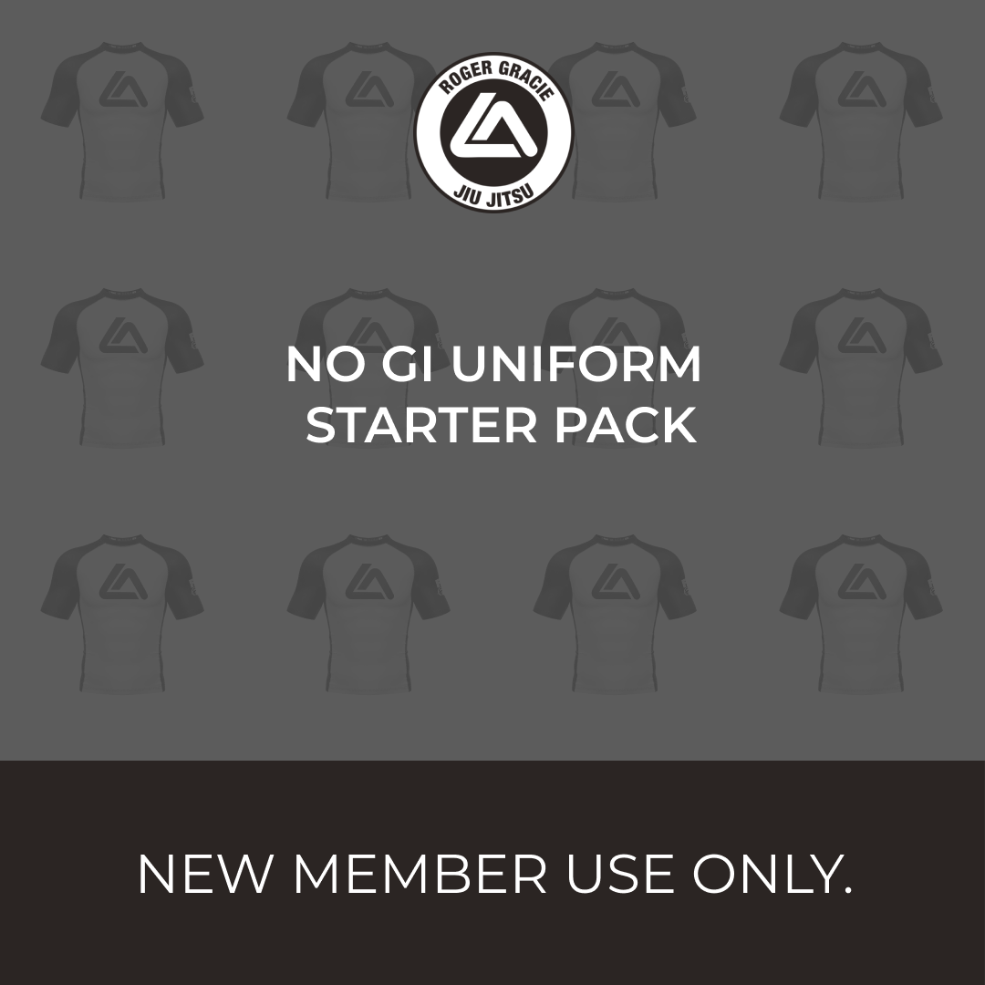 front logo of a no gi uniform starter pack